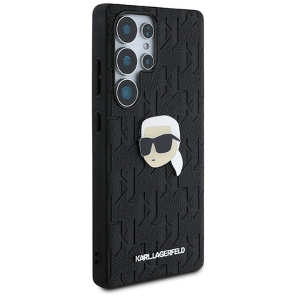 Калъф за Samsung Galaxy S25 Ultra S938, Karl Lagerfeld, Monogram Karl's Head, Черен