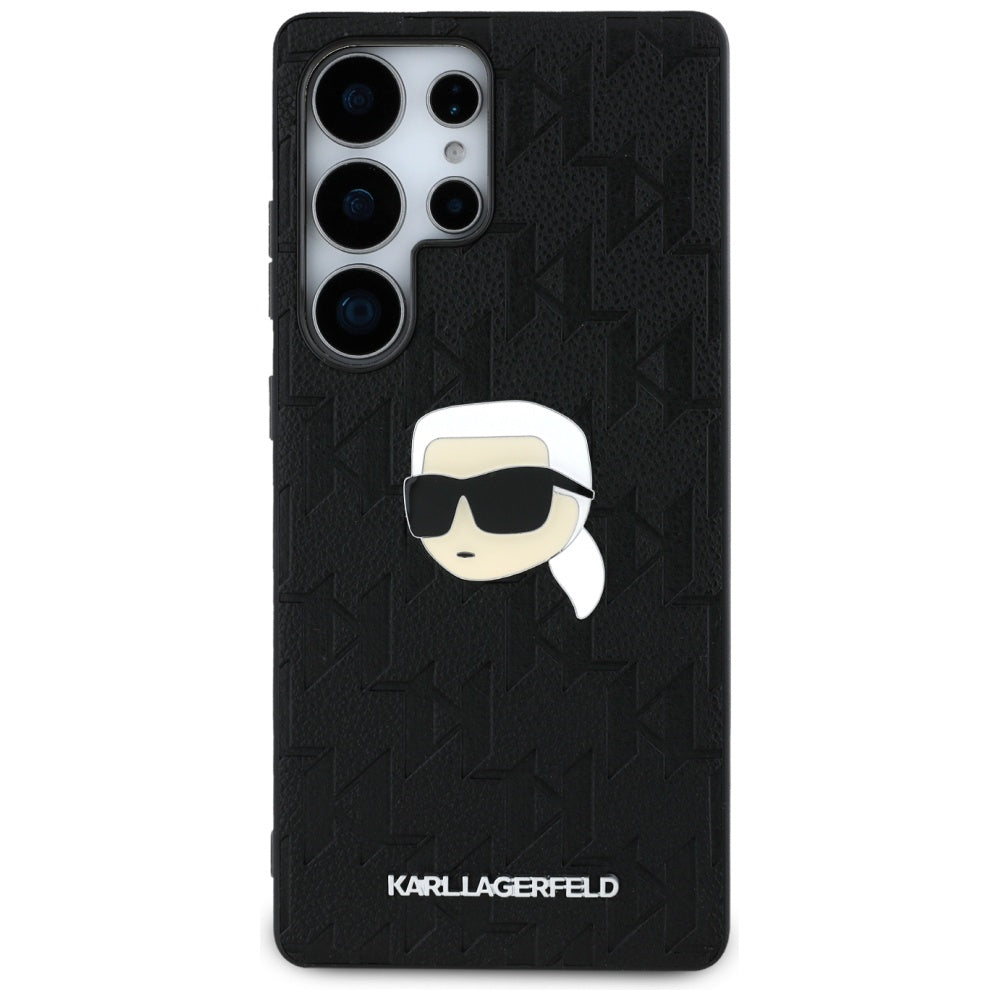 Калъф за Samsung Galaxy S25 Ultra S938, Karl Lagerfeld, Monogram Karl's Head, Черен