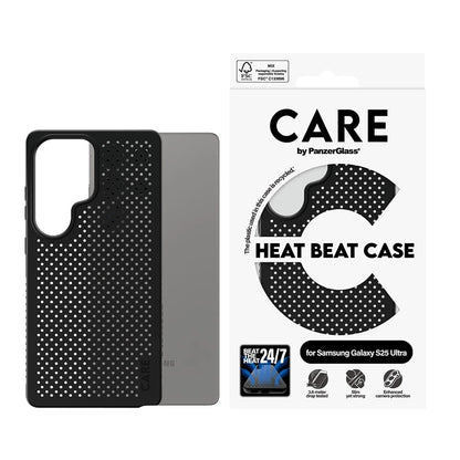 Калъф за Samsung Galaxy S25 Ultra S938, PanzerGlass, Care Feature Heat Beat, Черен