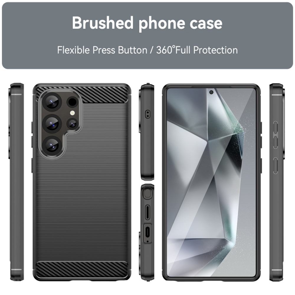 Case for Samsung Galaxy S25 Ultra S938, Techsuit, Carbon, Black