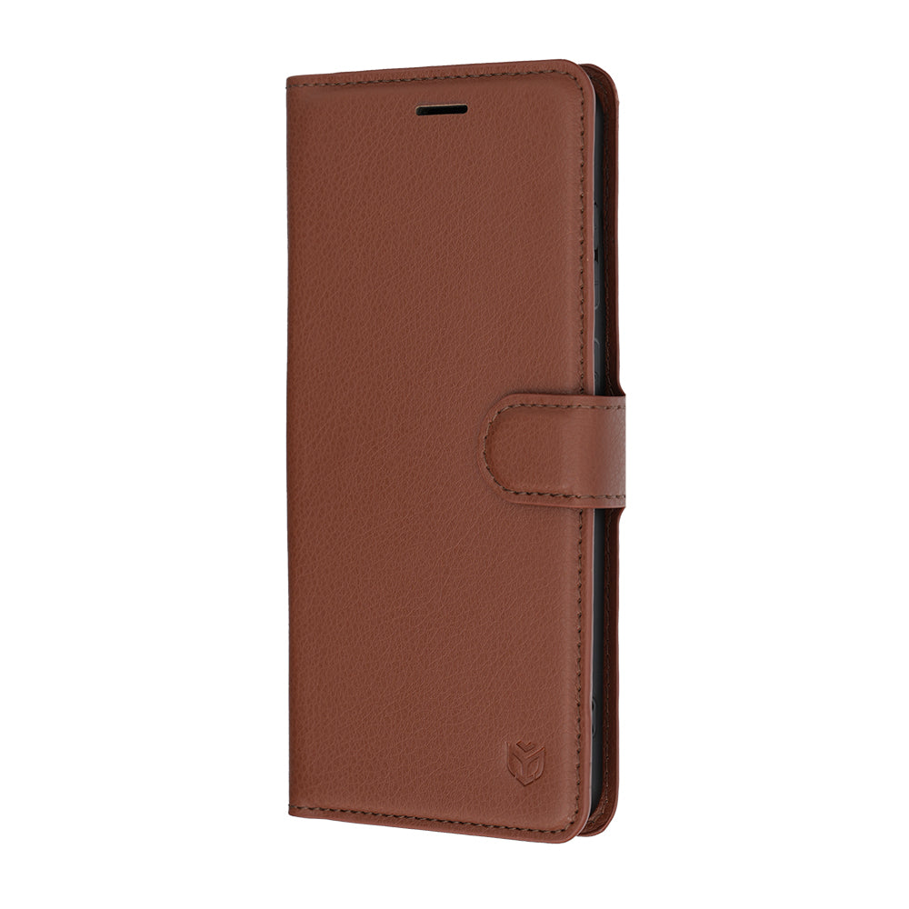 Case for Samsung Galaxy S26 FE / S25 FE, Techsuit, Leather Folio, Brown