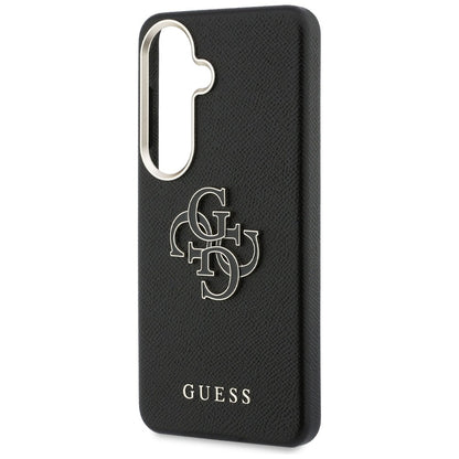 Case for Samsung Galaxy S26 Plus S947, Guess, 4G Grained Big and Classic Logo, Black