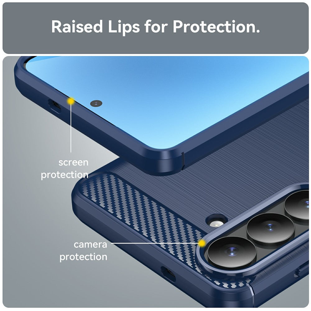 Калъф за Samsung Galaxy S26 Plus, Techsuit, Карбон, Син