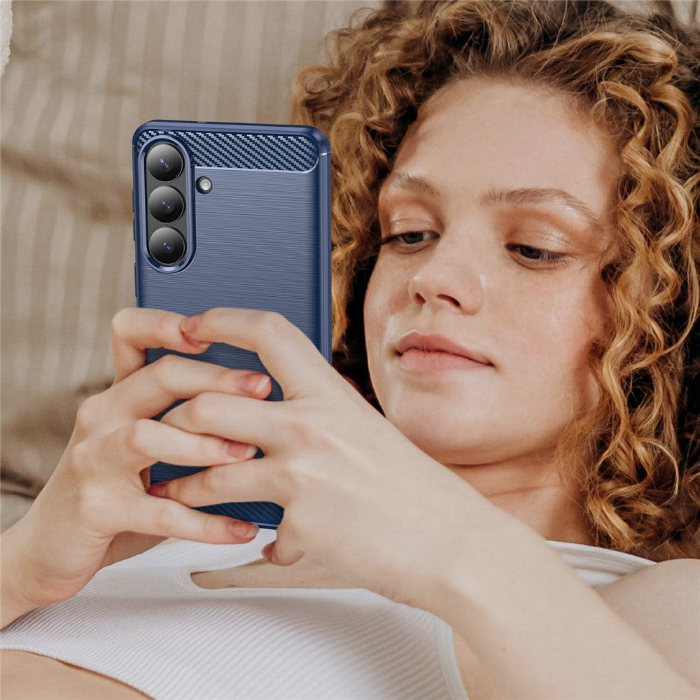 Калъф за Samsung Galaxy S26 Plus, Techsuit, Карбон, Син