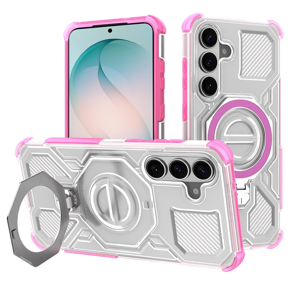 Калъф за Samsung Galaxy S26 Plus, Techsuit, Carbon Shield Pro, Розов