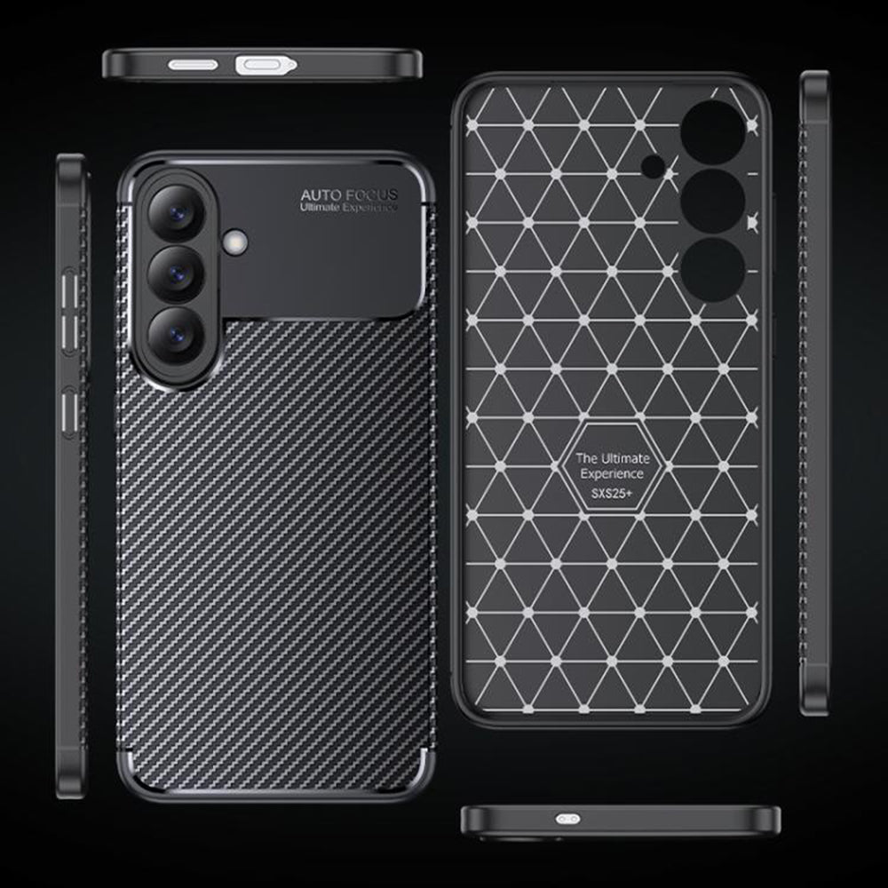 Калъф за Samsung Galaxy S26 Plus, Techsuit, CarbonFiber, Черен