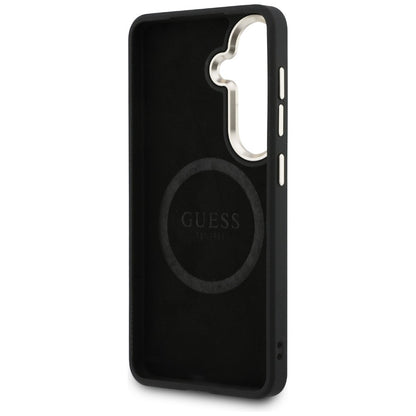 Калъф за Samsung Galaxy S26 S942, GUESS, 4G Big Rhinestone Triangle Strap, Черен