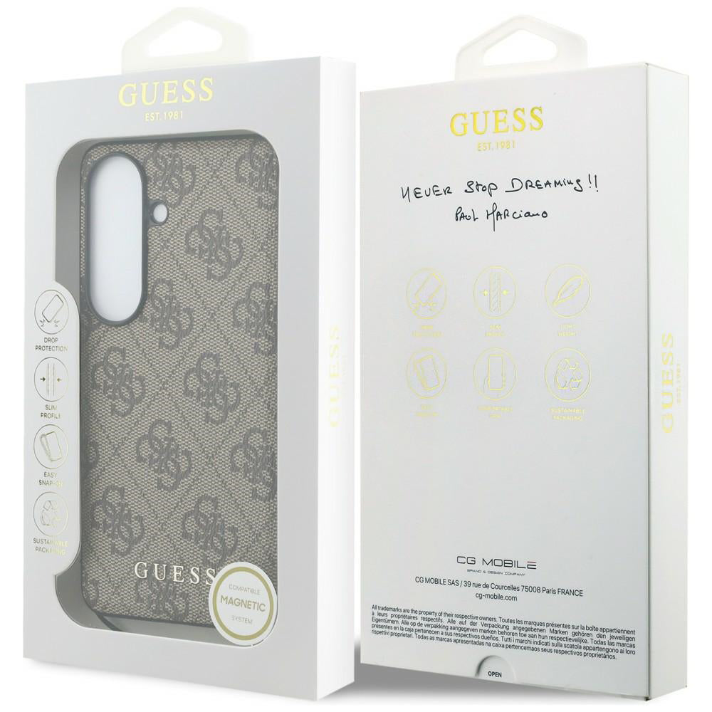 Калъф за Samsung Galaxy S26 S942, Guess, 4G Classic Logo Charm, Кафяв