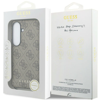 Калъф за Samsung Galaxy S26 S942, Guess, 4G Classic Logo Charm, Кафяв