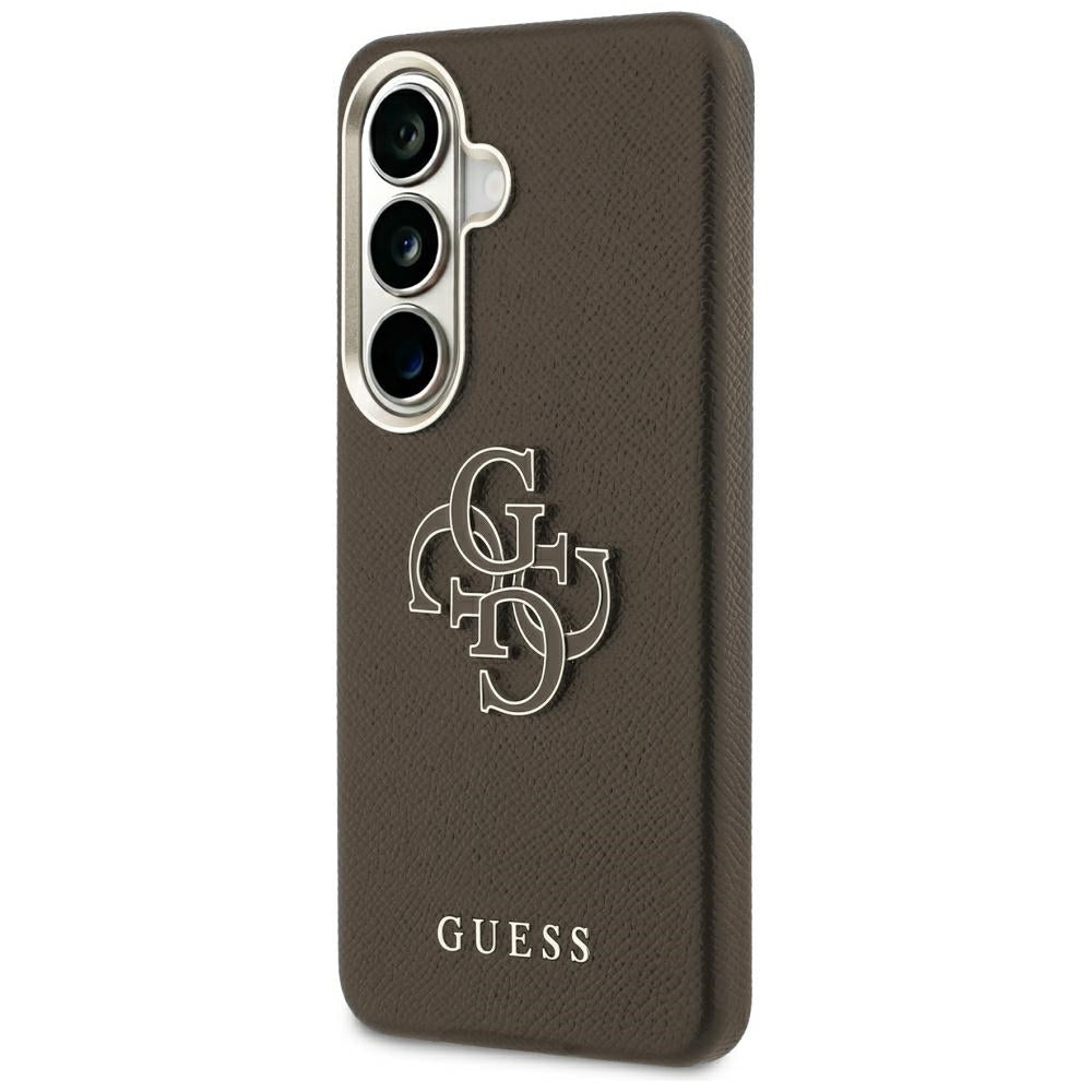 Калъф за Samsung Galaxy S26 S942, Guess, 4G Grained Big and Classic Logo, Кафяв