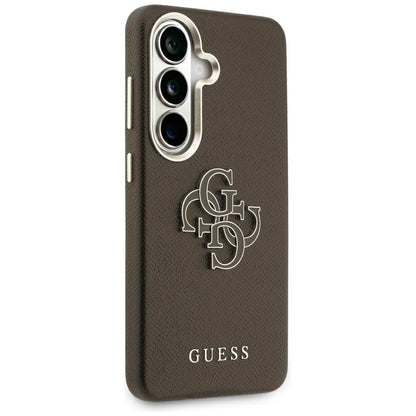 Калъф за Samsung Galaxy S26 S942, Guess, 4G Grained Big and Classic Logo, Кафяв