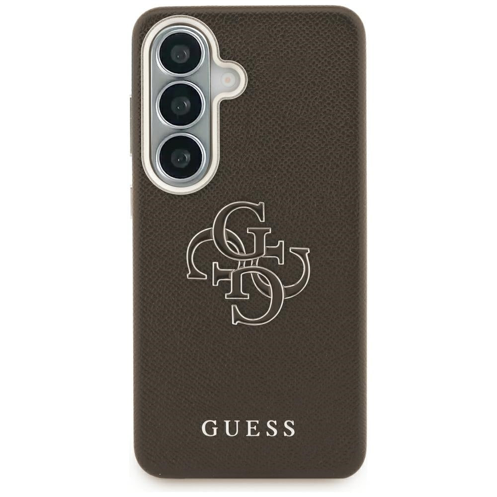 Калъф за Samsung Galaxy S26 S942, Guess, 4G Grained Big and Classic Logo, Кафяв