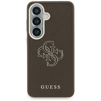 Калъф за Samsung Galaxy S26 S942, Guess, 4G Grained Big and Classic Logo, Кафяв