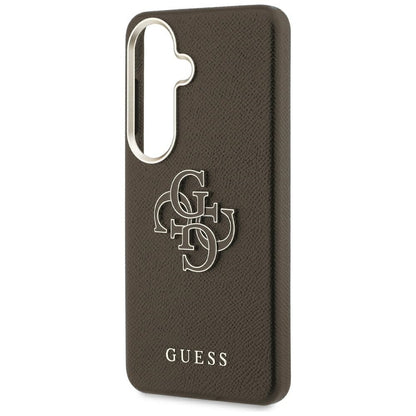 Калъф за Samsung Galaxy S26 S942, Guess, 4G Grained Big and Classic Logo, Кафяв