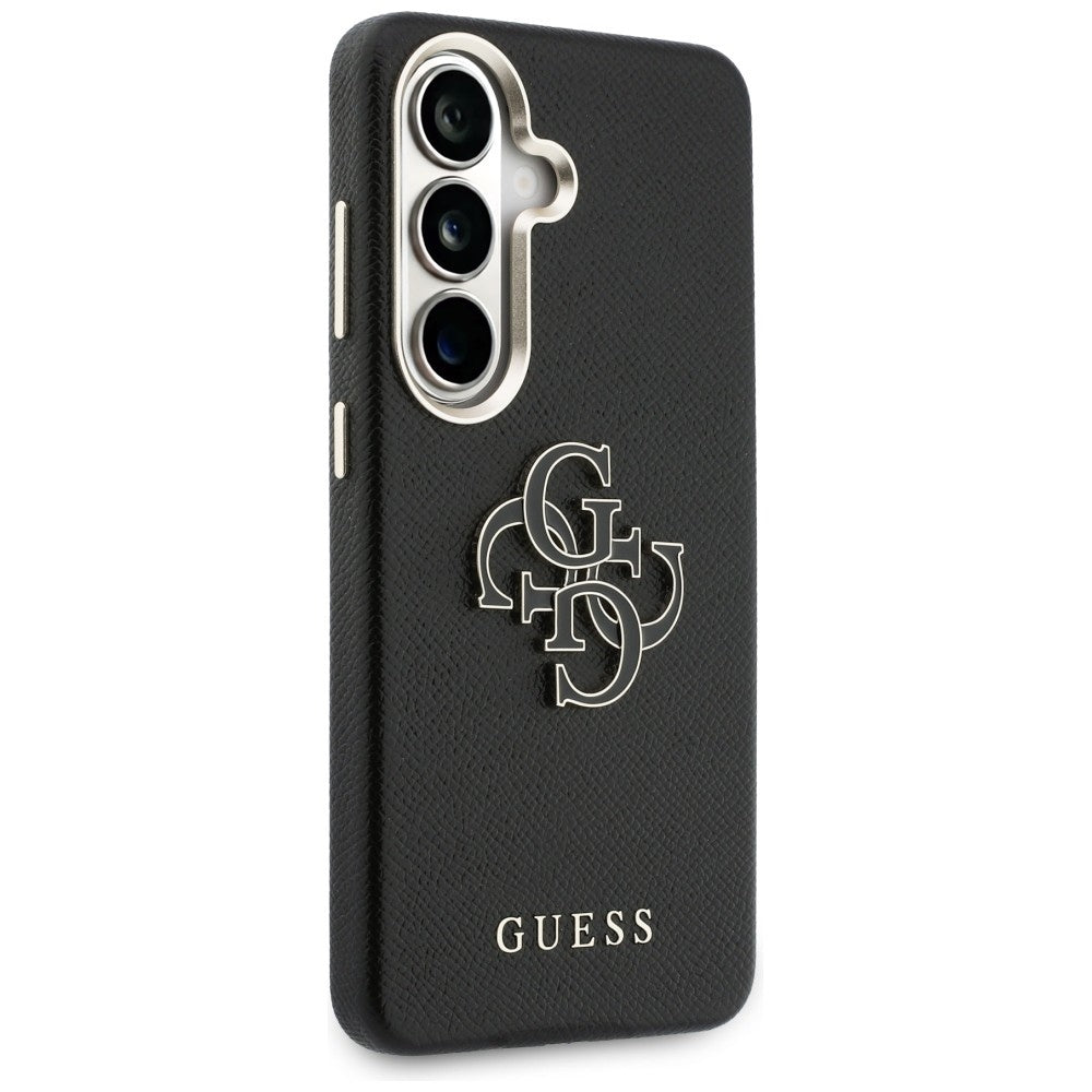 Калъф за Samsung Galaxy S26 S942, Guess, 4G Grained Big and Classic Logo, Черен