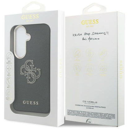 Калъф за Samsung Galaxy S26 S942, Guess, 4G Grained Big and Classic Logo, Черен