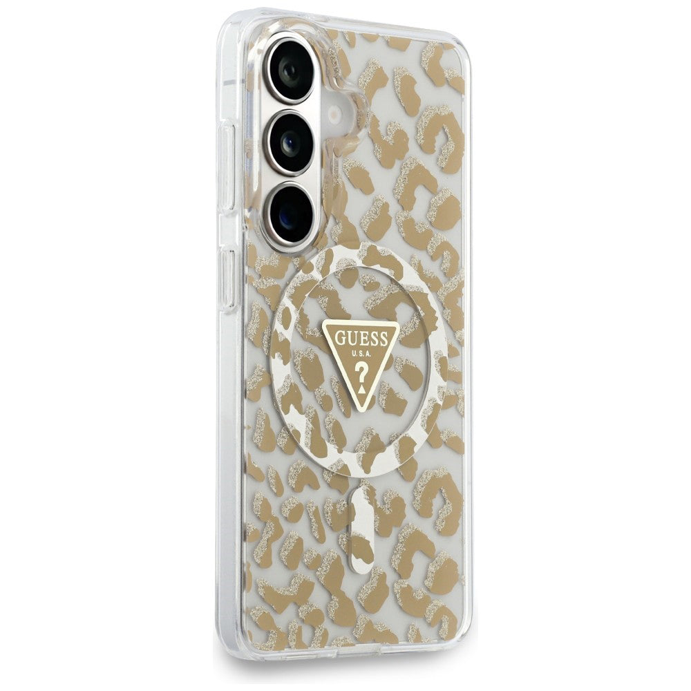 Калъф MagSafe за Samsung Galaxy S26 S942, Guess, IML Leopard Pattern, Кафяв