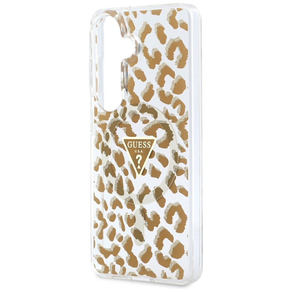Калъф MagSafe за Samsung Galaxy S26 S942, Guess, IML Leopard Pattern, Кафяв
