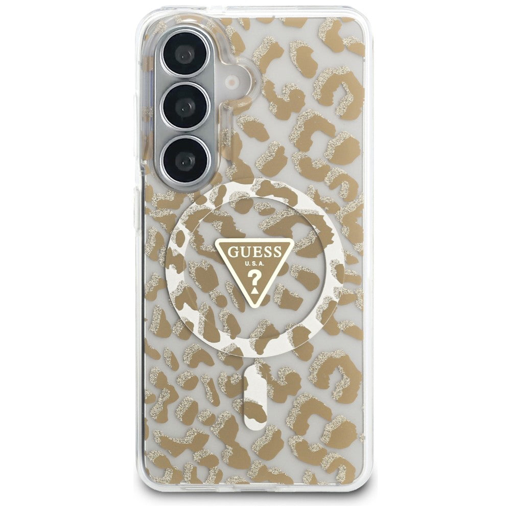 Калъф MagSafe за Samsung Galaxy S26 S942, Guess, IML Leopard Pattern, Кафяв