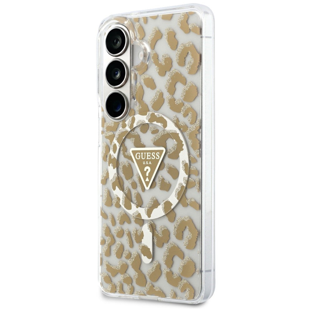 Калъф MagSafe за Samsung Galaxy S26 S942, Guess, IML Leopard Pattern, Кафяв
