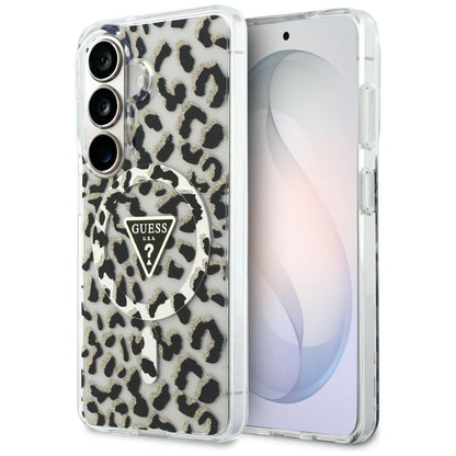 Калъф MagSafe за Samsung Galaxy S26 S942, Guess, IML Leopard Pattern, Черен