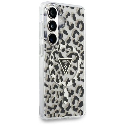 Калъф MagSafe за Samsung Galaxy S26 S942, Guess, IML Leopard Pattern, Черен