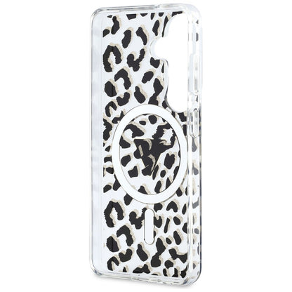 Калъф MagSafe за Samsung Galaxy S26 S942, Guess, IML Leopard Pattern, Черен