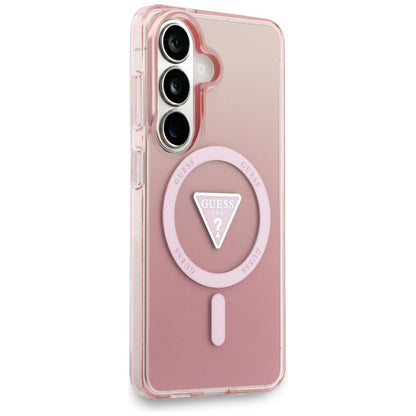 Калъф MagSafe за Samsung Galaxy S26 S942, Guess, IML Gradient Triangle Logo, Розов