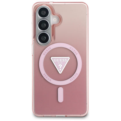 Калъф MagSafe за Samsung Galaxy S26 S942, Guess, IML Gradient Triangle Logo, Розов