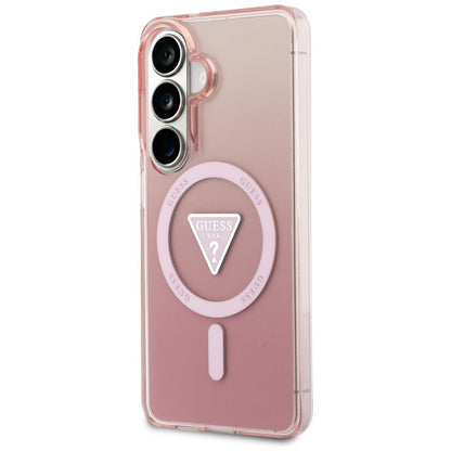 Калъф MagSafe за Samsung Galaxy S26 S942, Guess, IML Gradient Triangle Logo, Розов