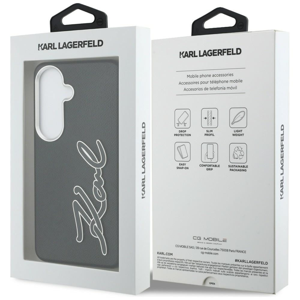 Калъф за Samsung Galaxy S26 S942, Karl Lagerfeld, Signature Resin Logo, Черен