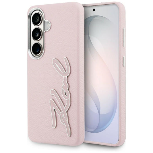 Калъф за Samsung Galaxy S26 S942, Karl Lagerfeld, Signature Resin Logo, Розов