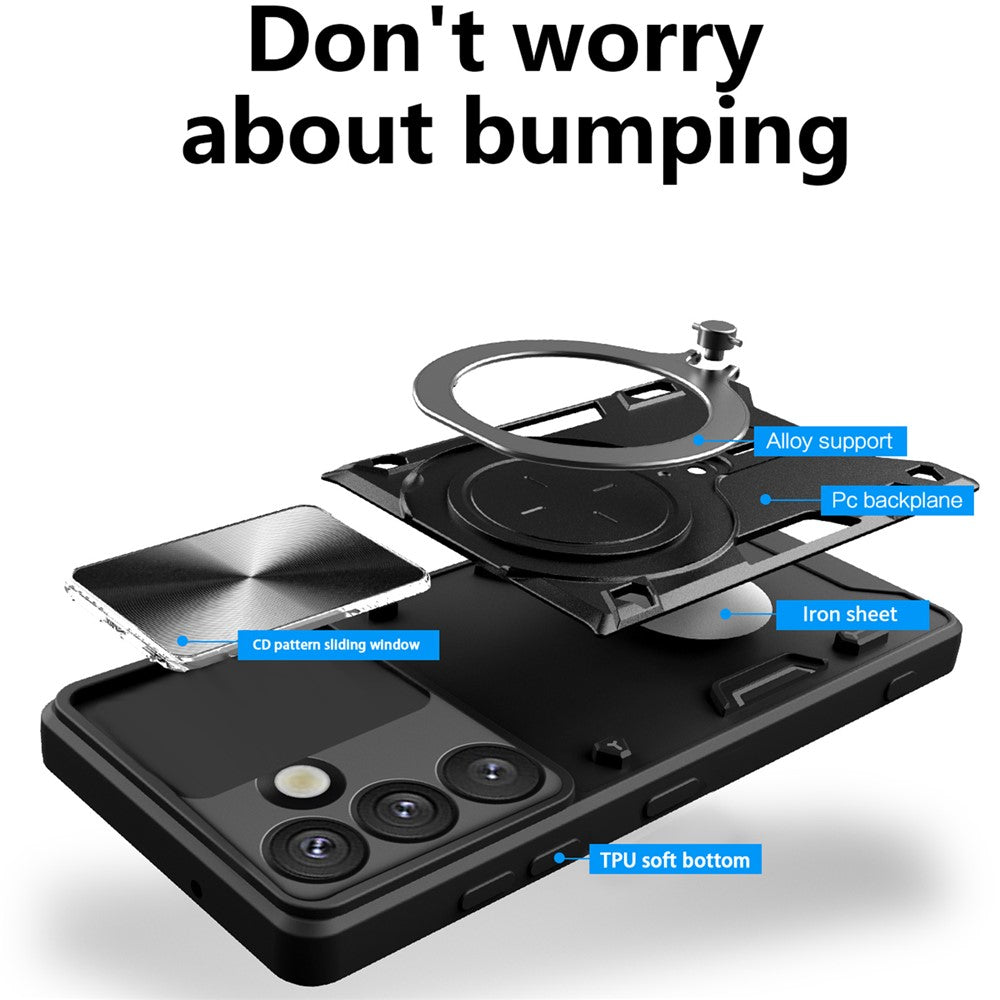 Калъф за Samsung Galaxy S26, Techsuit, CamGuard Pro, Черен