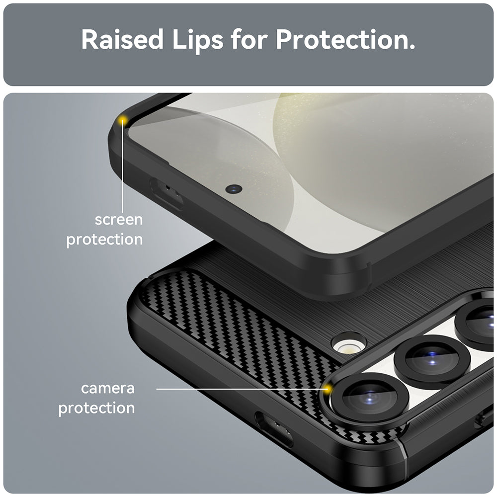 Калъф за Samsung Galaxy S26, Techsuit, Карбон, Черен