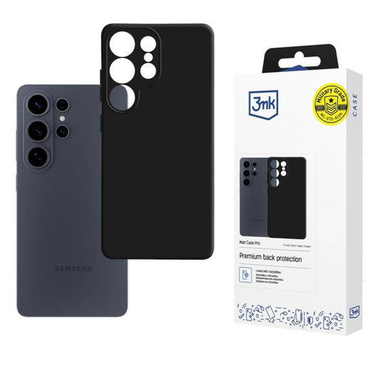 Калъф за Samsung Galaxy S26 Ultra, 3MK, Pro, Мат Черен