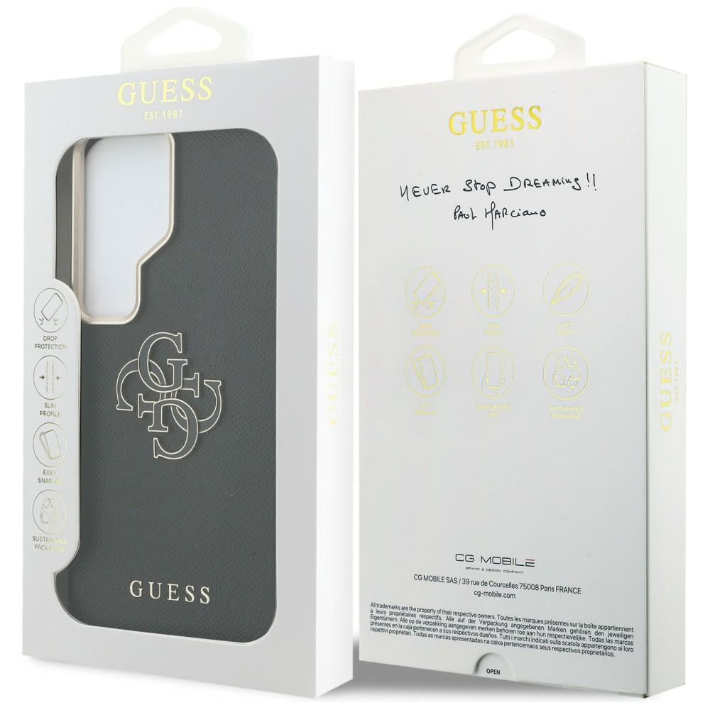 Калъф за Samsung Galaxy S26 Ultra S948, Guess, 4G Grained Big and Classic Logo, Черен