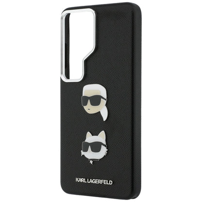 Калъф за Samsung Galaxy S26 Ultra S948, Karl Lagerfeld, Saffiano Karl & Choupette's Head Pin, Черен