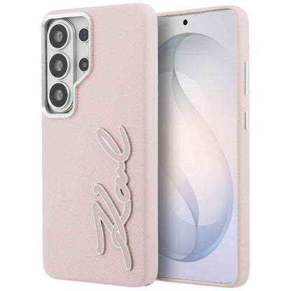 Калъф за Samsung Galaxy S26 Ultra S948, Karl Lagerfeld, Signature Resin Logo, Розов