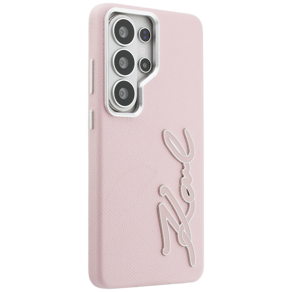 Калъф за Samsung Galaxy S26 Ultra S948, Karl Lagerfeld, Signature Resin Logo, Розов