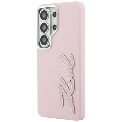 Калъф за Samsung Galaxy S26 Ultra S948, Karl Lagerfeld, Signature Resin Logo, Розов