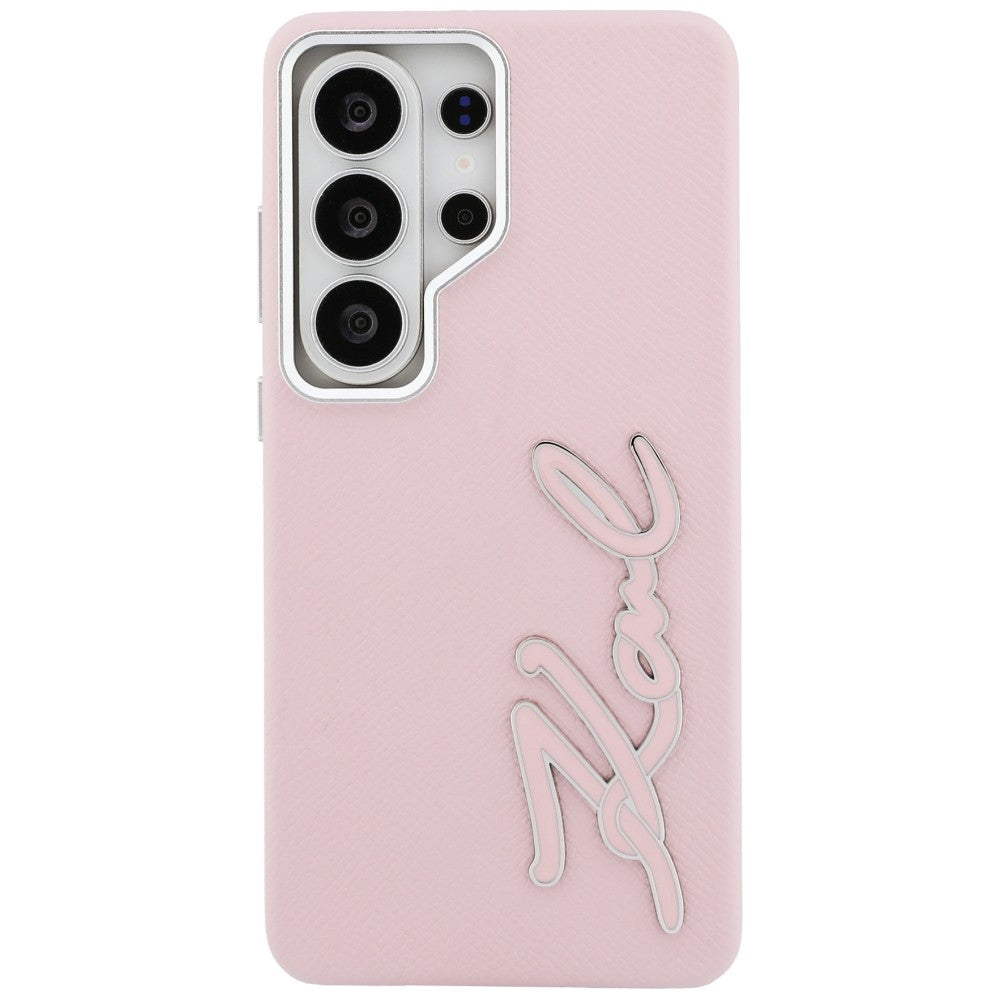 Калъф за Samsung Galaxy S26 Ultra S948, Karl Lagerfeld, Signature Resin Logo, Розов