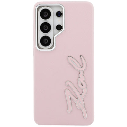 Калъф за Samsung Galaxy S26 Ultra S948, Karl Lagerfeld, Signature Resin Logo, Розов