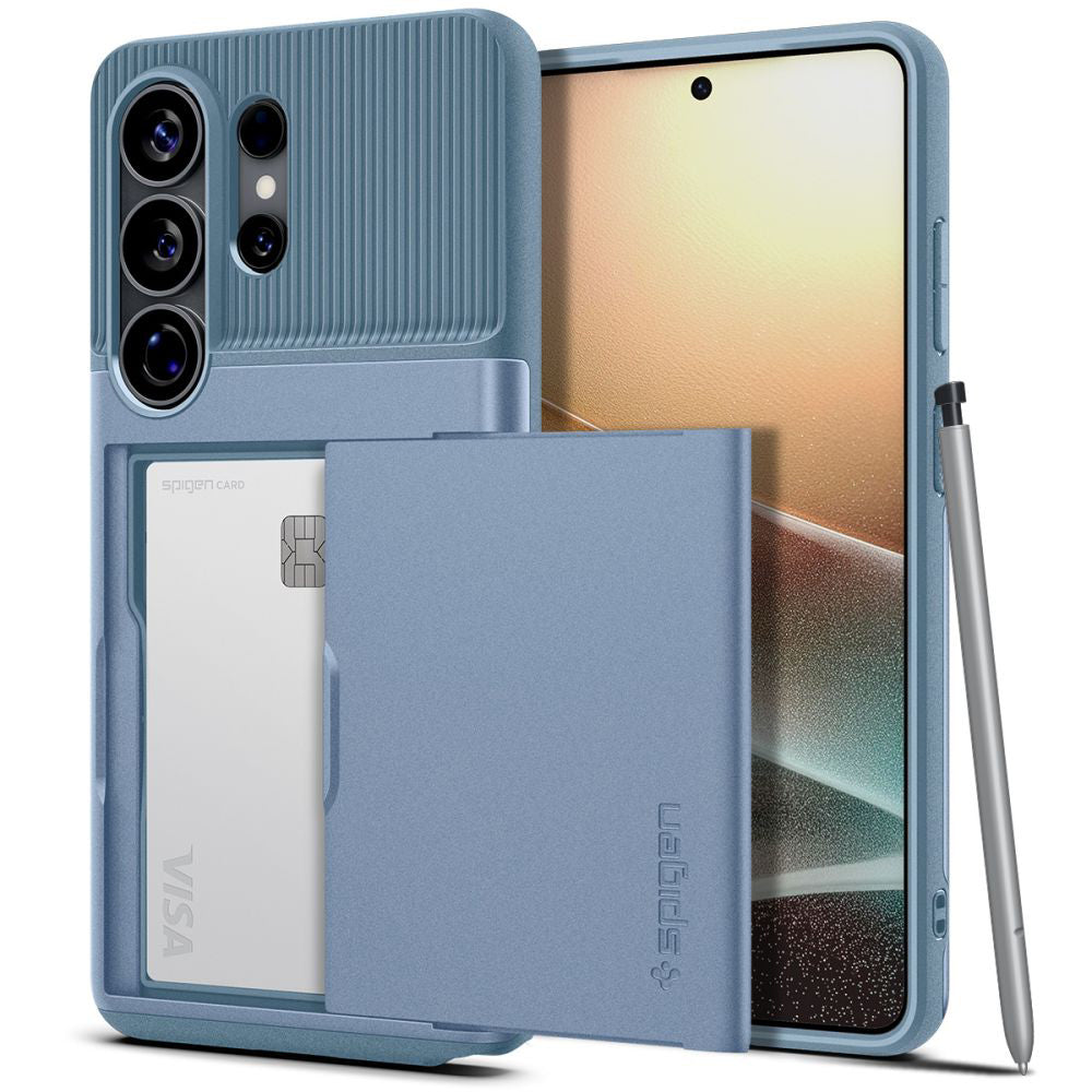 Калъф за Samsung Galaxy S26 Ultra S948, Spigen, Slim Armor CS, Син ACS11225