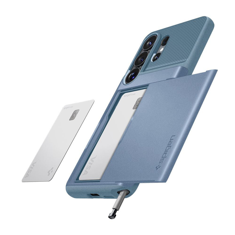 Калъф за Samsung Galaxy S26 Ultra S948, Spigen, Slim Armor CS, Син ACS11225