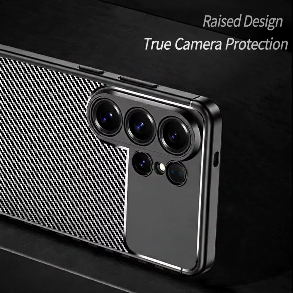 Калъф за Samsung Galaxy S26 Ultra, Techsuit, CarbonFiber, Черен