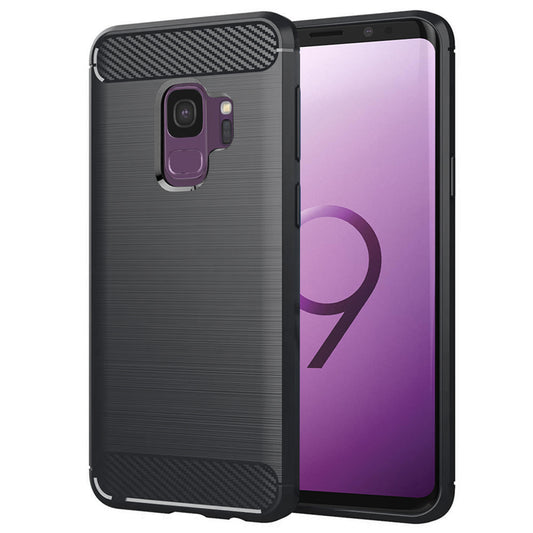 Калъф за Samsung Galaxy S9 G960, Techsuit, Карбон, Черен