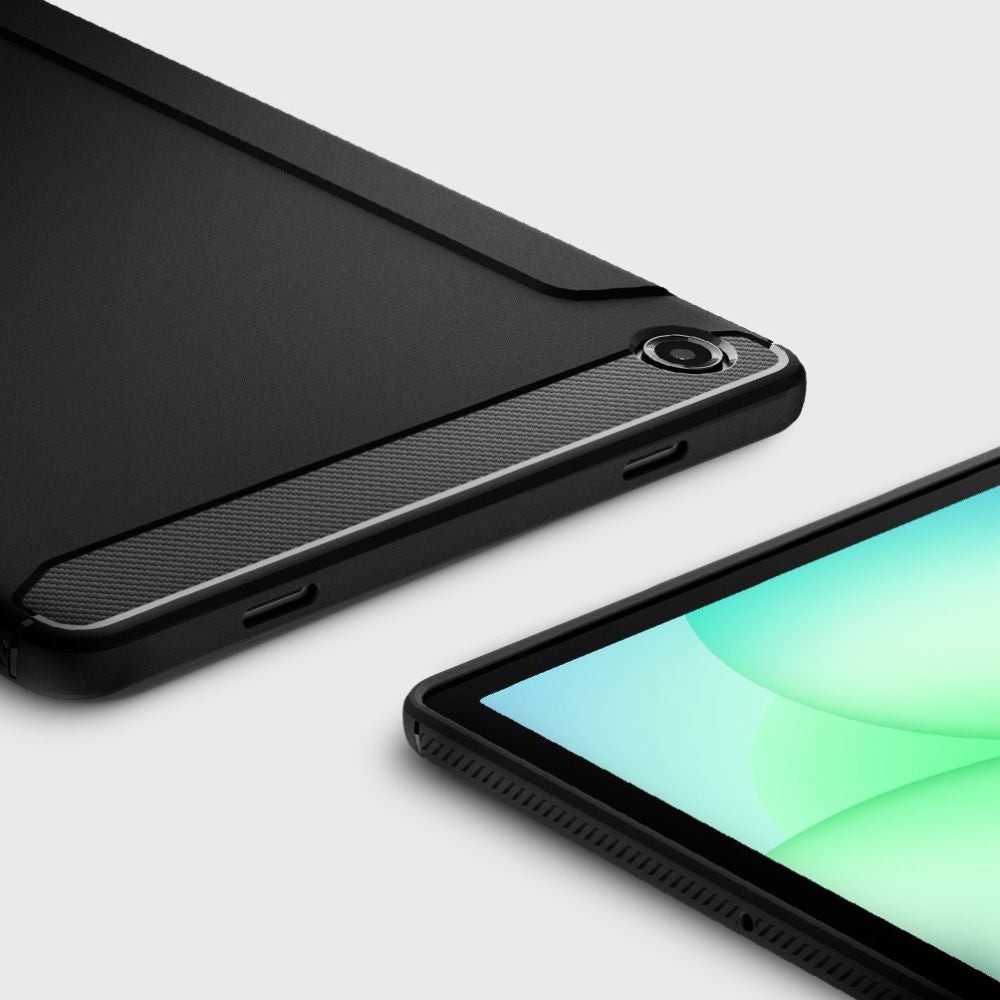 Калъф за Samsung Galaxy Tab A11+, Spigen, Rugged Armor, Матово черен