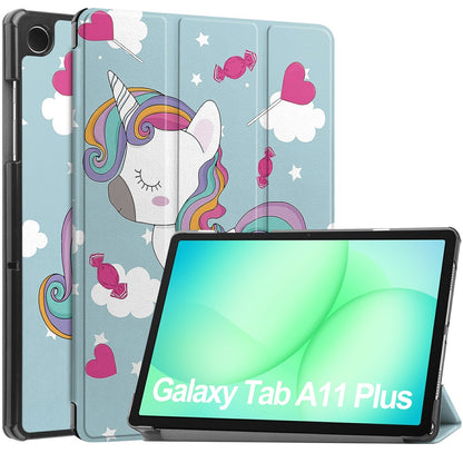 Калъф за Samsung Galaxy Tab A11+ / Tab A9+, Techsuit, FoldPro Unicorn, Многоцветен