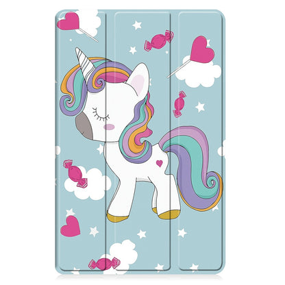 Калъф за Samsung Galaxy Tab A11+ / Tab A9+, Techsuit, FoldPro Unicorn, Многоцветен