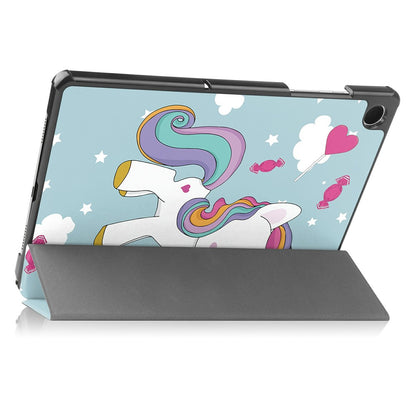 Калъф за Samsung Galaxy Tab A11+ / Tab A9+, Techsuit, FoldPro Unicorn, Многоцветен